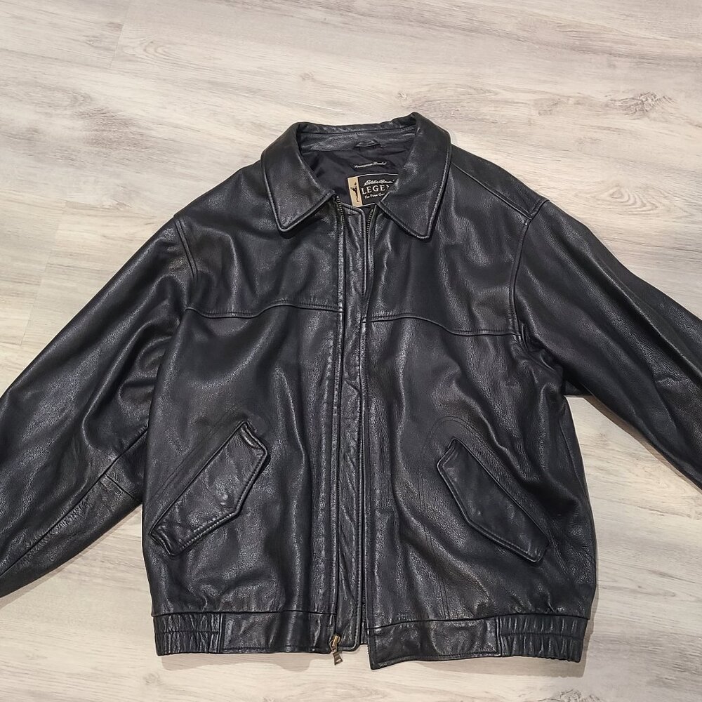 Eddie Bauer Legend Leather Jacket Mens L
